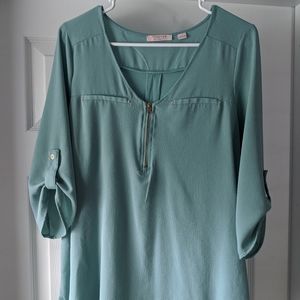 Mixed Media Blouse Top Size L